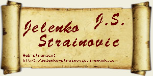 Jelenko Strainović vizit kartica